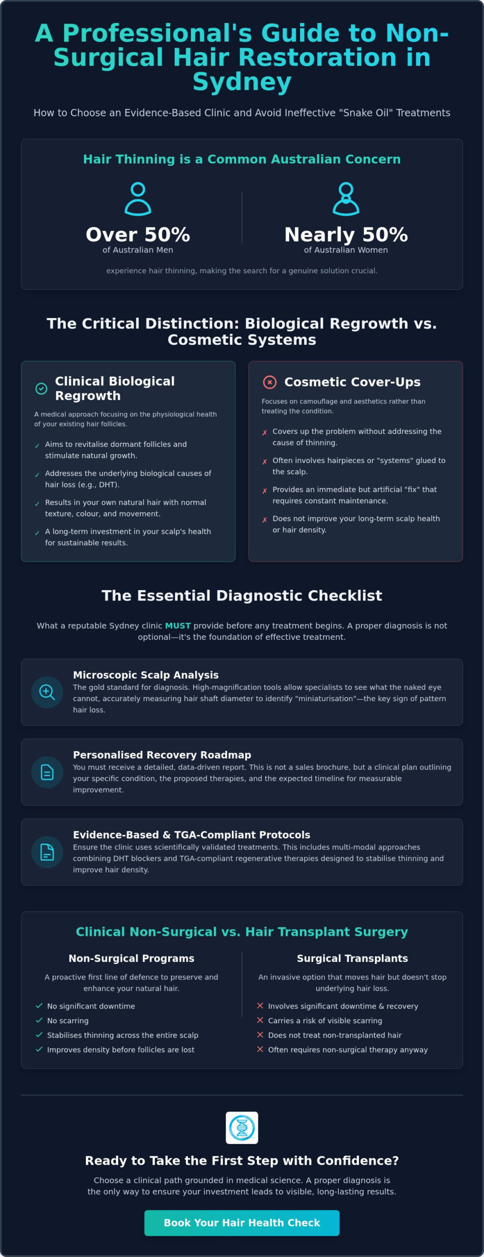 Choosing a Non-Surgical Hair Loss Clinic in Sydney: The 2026 Essential Checklist