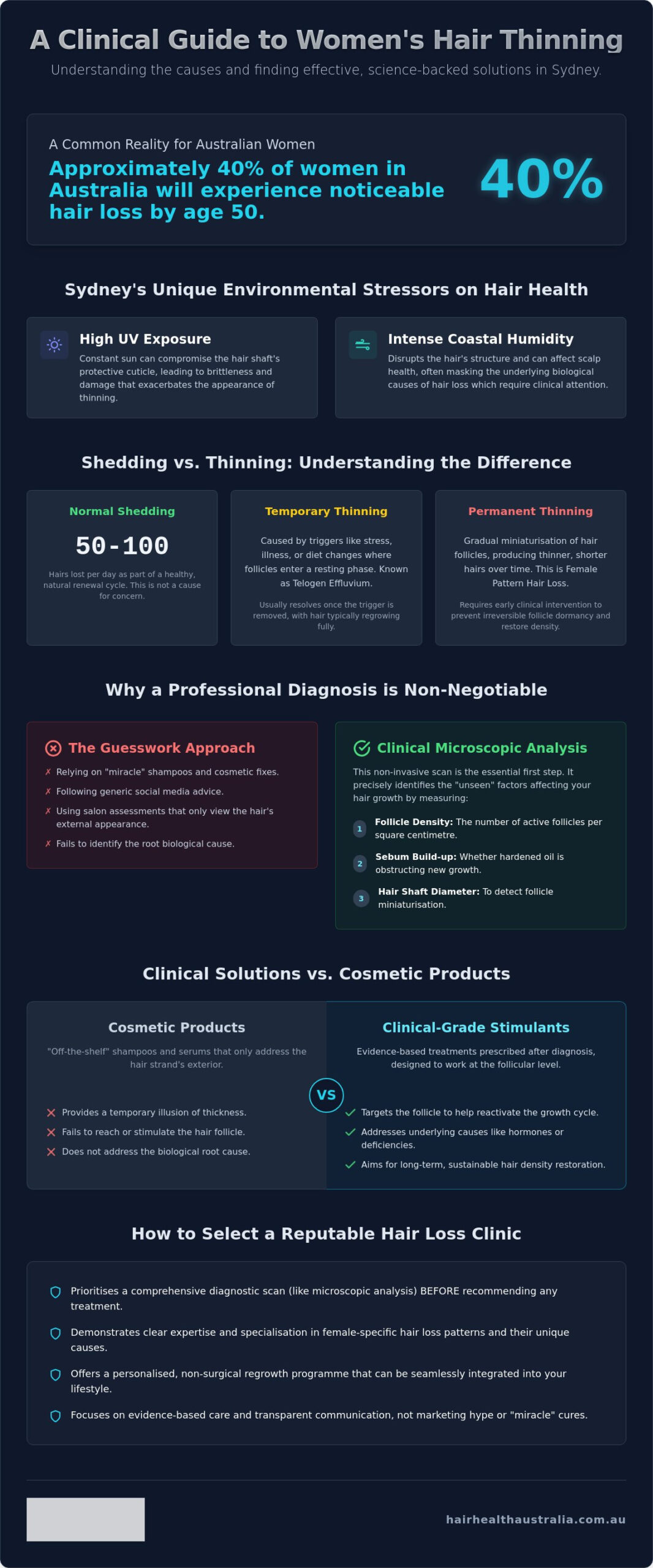 Hair Thinning Solutions for Women in Sydney: The 2026 Clinical Guide
