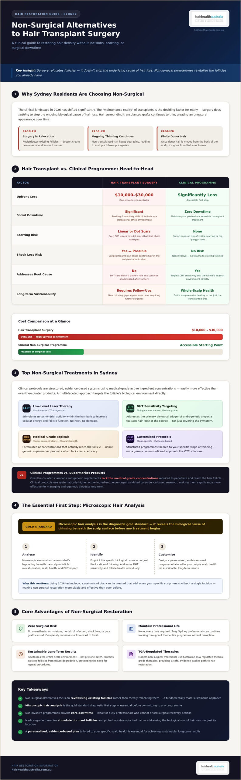 Alternatives to Hair Transplant Surgery in Sydney: A 2026 Clinical Guide