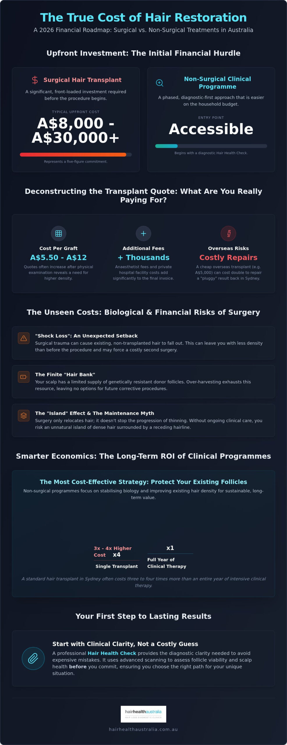 Hair Transplant vs Non-Surgical Cost Comparison: 2026 Australian Guide